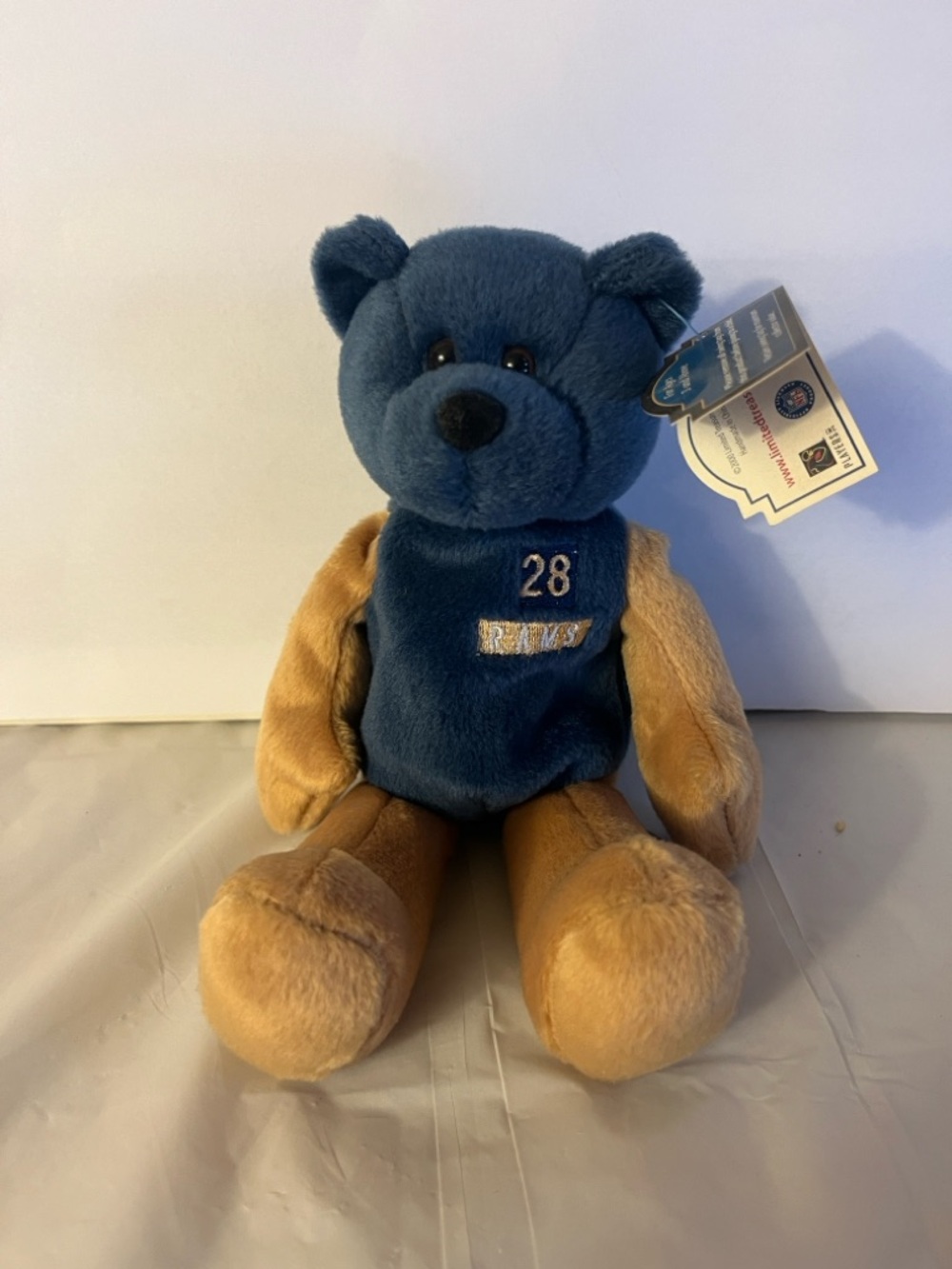 Marshall Faulk Limited Treasures St Louis Rams 2000 Blue Gold NFL Plush Bear